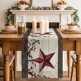 thumbnail image 2 of Table Runner 60 Inches Long for Kitchen Dining, Texas Star Red Dresser Scarf Farmhouse, Dining Table Decorations for Wedding/Parties, Farmhouse Berry Wooden Vintage 13 x 60 In, 2 of 8