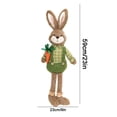 thumbnail image 2 of Long Leg Bunny Stretch Doll, Orange Green Fabric Rabbit for Easter Decor, Stretch Bunny Figurine for Home Table Display, 2 of 6