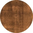 thumbnail image 1 of Ahgly Company Indoor Round Abstract Orange Modern Area Rugs, 3' Round, 1 of 4