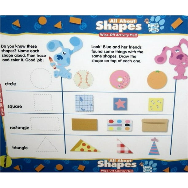 Blues Clues Shapes WipeOff Placemat