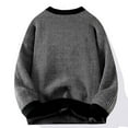 thumbnail image 4 of XUNKUSGA Knit Sweater Fashion Colorblocked Trim Fall Sweaters Unisex Casual Crewneck Long Sleeve Oversized Sweater Y2k Grunge Men's Sweaters Pullover M-3XL Black, 4 of 4