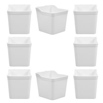 LIGHT DUST 6 Pack Pegboard Cups With Loops, Peg Board Organizer Accessories Cup Holder For Organizing, Black Peg Bins Parts For Garage Workbench Hobby Craft Room Office Tool Shed Home Kitchen
