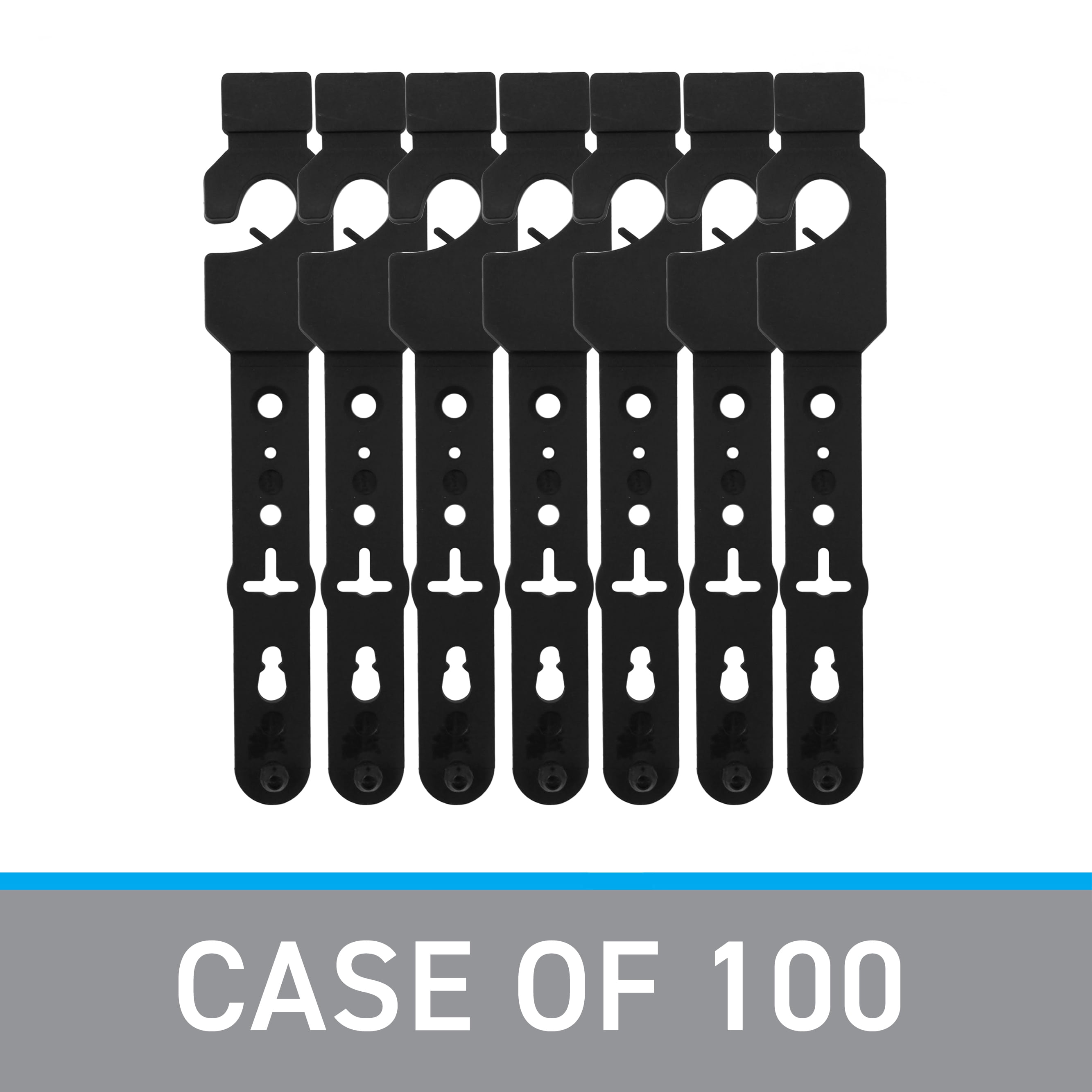 SSWBasics Black Plastic Belt Hangers - Pack of 100