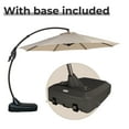 thumbnail image 4 of GRANDPATIO 11 ft Outdoor Umbrella with Base, Curved Offset Cantilever Umbrella for Patio Pool Deck, Champagne, 4 of 9