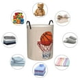 thumbnail image 5 of Large Laundry Basket with Handles - Basketball Shot Kids Baby Dirty Clothes Laundry Hamper for Bedroom Aesthetic, 5 of 5