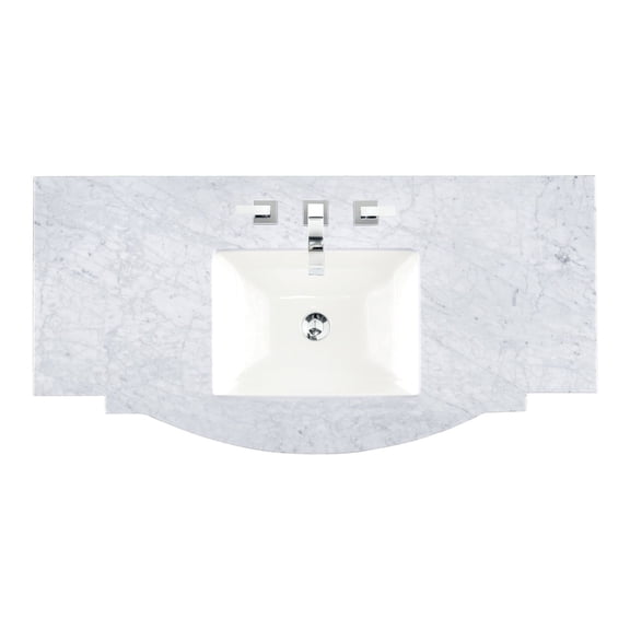 James Martin Vanities 090-S46r-Car-Snk 46" Marble Vanity Top - White