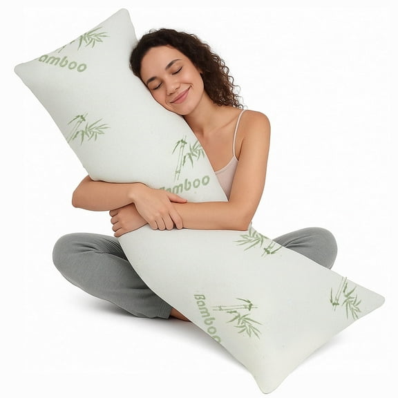 NixiYa Cooling Body Pillows for Adults Bamboo Body Pillow Memory Foam 20''×50''