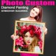 thumbnail image 2 of HOMFUN-Cuadro de diamante con foto personalizada, imagen de diamantes de imitación 5D artesanal, bordado de diamantes, punto de cruz 3D, decoración de la boda del hogar ZX, 2 of 4