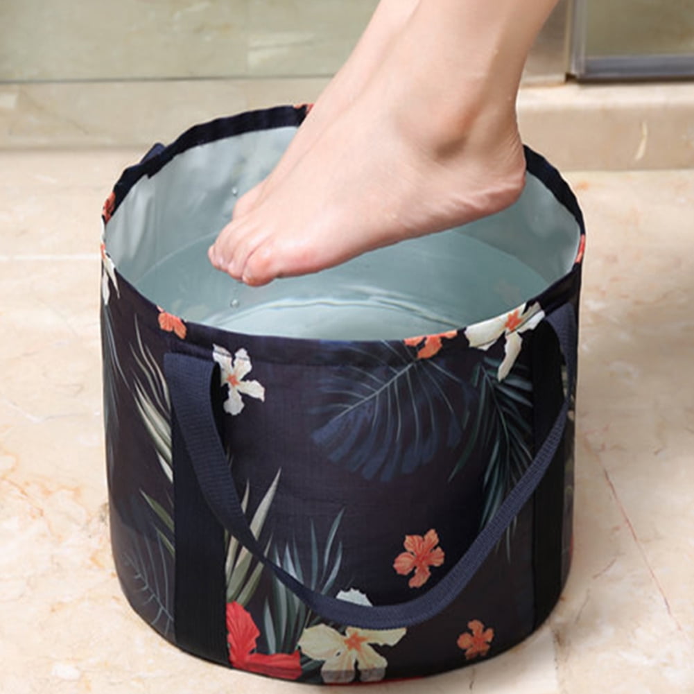 Portable Travel Washbasin Folding Bucket Foot Soaking Pot Fishing Storage Bags 