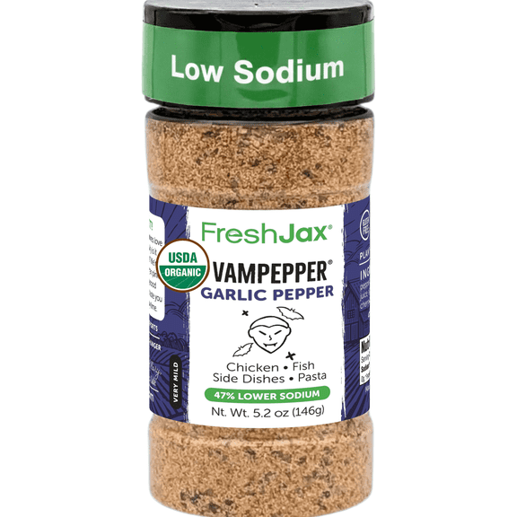 FreshJax Vampepper Organic Garlic Pepper Seasoning Blend, 5.2 oz