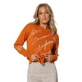 thumbnail image 4 of Women's Texas Orange Texas Longhorns Love Note Embroidered Pullover Sweater, 4 of 4