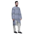thumbnail image 2 of Atasi Printed Casual Asymmetric Kurta Set For Men Designer Long Kurta For Boys, 2 of 3
