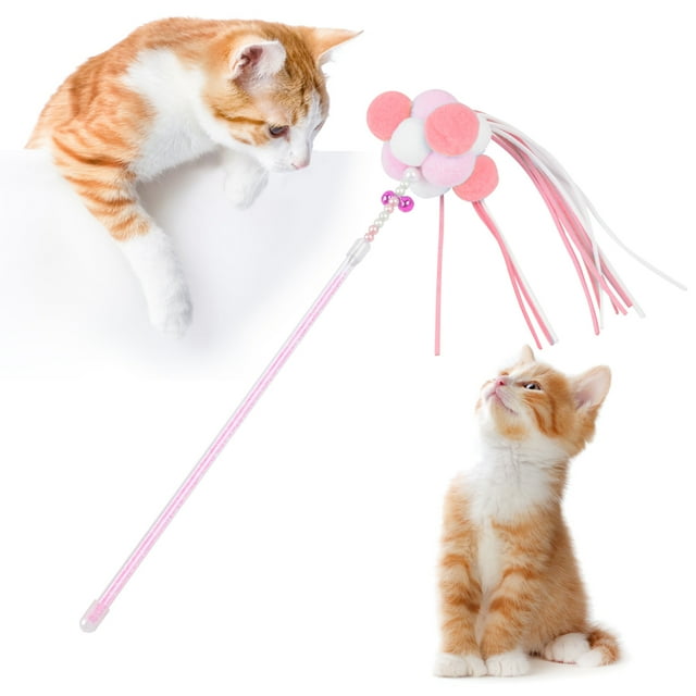 Cat Teaser Wand Creative Plush Tassel Bell Cat Teaser Toy Cat Interactive Toy