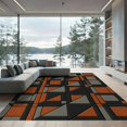 thumbnail image 2 of ODIKA 8'x10' Ultra-Soft Area Rug, Mosaic Bold Interlocking Motifs Brushstroke Abstract Geometric Refined None Washable, Bare feet friendly, Silk-Touch for Bedroom, Under Sectional, 2 of 7