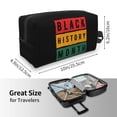 thumbnail image 4 of XMXT Large Capacity Makeup Pouch Bag, Black History Symbols Make Up Storage Bag Cosmetic Travel Toiletry Bags for Women Men, One Size, 4 of 9