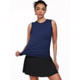 thumbnail image 5 of NELEUS Womens Workout Tank Tops UPF50+ Loose Fit High Neck for Athletic Yoga Casual Tops,Navy Blue,US Size M, 5 of 6
