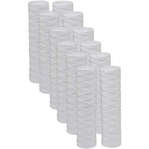 Compatible to CW-F Sediment Replacement Cartridge Polypropylene Cord-Wound, 10 Micron, 12,000 Gallon Capacity, 12-Pack2F-D83X-SW50