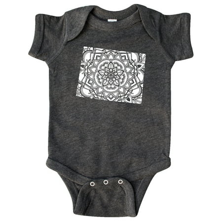 

Inktastic Wyoming Silhouette Mandala Gift Baby Boy or Baby Girl Bodysuit