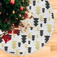 thumbnail image 5 of FMSHPON Tree Pattern Xmas Christmas Tree Skirt Stand Mat for Holiday Party Decoration Indoor Outdoor 48 inches, 5 of 6