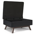 thumbnail image 3 of Simpli Home Owen 34" Coffee Table Storage Ottoman in Midnight Black Faux Leather, 3 of 8