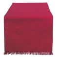 thumbnail image 1 of Design Imports Solid Wine Heavyweight Fringed Table Runner 14X108 inch, 1 of 6
