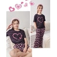thumbnail image 4 of Oudiya Girls 3 Piece Pajama Set Short Sleeve Sleepwear Summer Cute Pjs Outfits with Hidden Pockets for Kids 4-13Y, 4 of 6