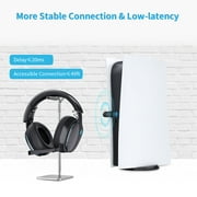 AYEDLOE Wireless Gaming Headset for PS5, PC,Switch,Mac with Bluetooth 5.3, 2.4GHz USB Gaming Headphones with Mic, 3.5mm Wired Mode , Black