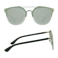 thumbnail image 2 of Metal Brow Bar Silver Womens Sunglasses with Flat Silver Mirror Lenses, 2 of 2