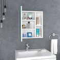 thumbnail image 7 of Dtwnek Medicine Cabinet Mirror with 5 Internal Shelves, White, 7 of 7