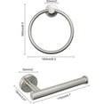 thumbnail image 2 of Bathroom Hardware Set 2 Pieces Towel Ring and Toilet Paper Holder 304 Stainless Steel Hand Towel Holder and Towel Hanger Wall Mounted (Brushed Nickel), 2 of 5