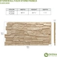 thumbnail image 3 of Ekena Millwork 48 5/8"W x 24 3/4"H x 1 1/4"D Cascade Stacked Stone, EverStone Faux Stone Siding Panel, Ocean Floor, 3 of 9