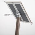 thumbnail image 3 of M&T Displays Curved Menu Board, 8.5x11 inch Earth Color Pedestal Sign Holder Floor Standing Aluminum Front Loading Easy Open Poster Message Advertisement Holder for Restaurant Cafe Hotel, 3 of 8