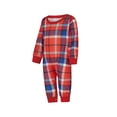 thumbnail image 3 of Meihuid Family Matching Christmas Pajamas Set Outfits Long Sleeve Elk Printed Tops Plaid Pants Sleepwear, 3 of 9