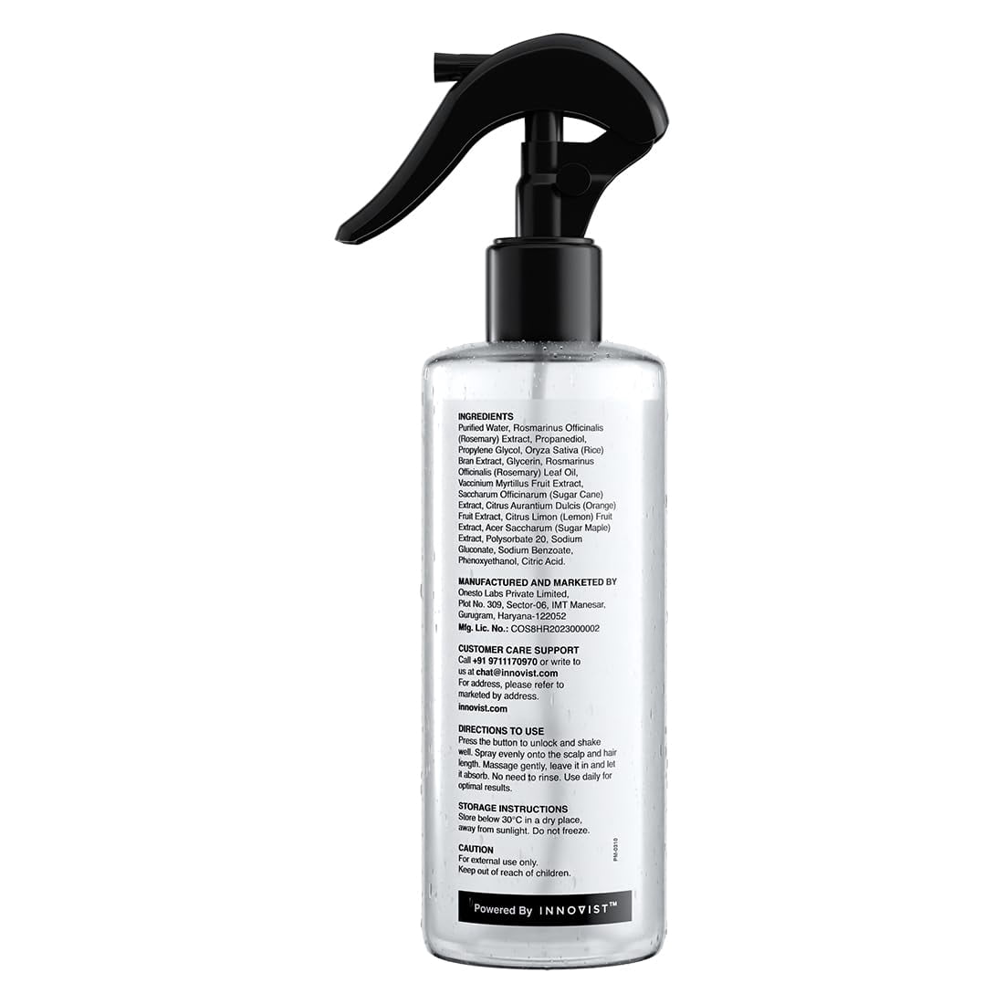 Bare Anatomy Hair Growth & Hair Thickness Wave Hair Spray with Rosemary Water, Rice Water, Non-Greasy, Fast Absorbing, 6.76 fl oz