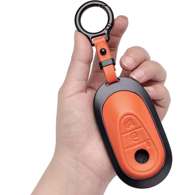 for Mercedes Benz Key Fob Cover,Zinc alloy key cover Compatible with 2020-2025 Mercedes Benz S-Class G-Class E-Class Smart Key Protector,orange,For Porsche A