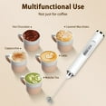 thumbnail image 7 of Handheld Milk Frother USB Rechargeable, 2 Heads Electric Whisk Foam Maker, 3 Speeds Detachable Stainless Steel Whisk Drink Mixer Foam Mini Blender for Coffee,Lattes,Cappuccino,Hot Chocolate,Egg,White, 7 of 7
