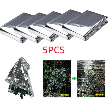

5PCS 210 x 120cm Silver Plant Reflective Film Covering Sheets for Garden Greenhouse Grow Tent Room Farming Effectively Increase Plant Growth