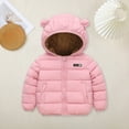 thumbnail image 2 of Ketyyh-chn99 Girls' Outerwear Jackets & Coats Baby Boy Girl Baseball Varsity Jacket Toddler Fleece Jacket Baby Boys Girls Hooded Zipper Warm Spring Autumn Outerwear Coat Size for 12-18 Months,Pink, 2 of 4