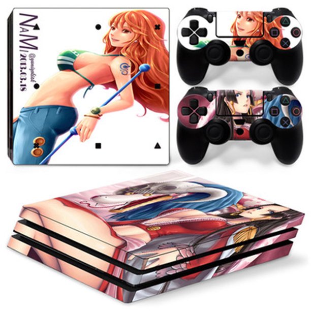 La consola PS4 Pro gamepad alberga pegatinas de color de cuerpo completo, pegatinas brillantes, pegatinas de moda Zhivalor 2033346-2