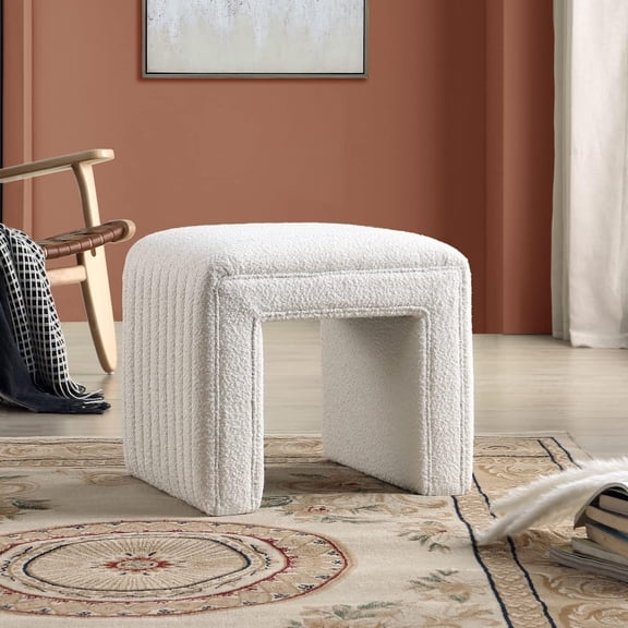 Get Set Style Furniture Moony Ottoman, White