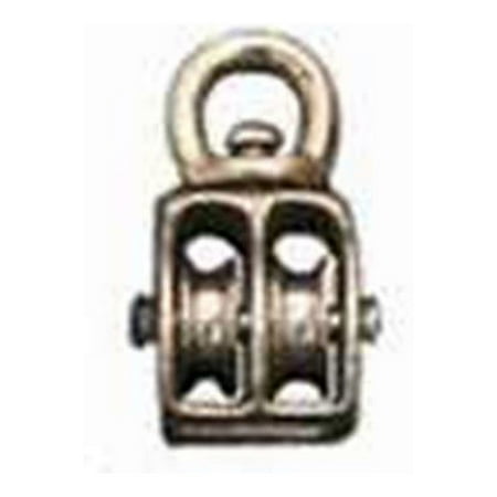 Baron C-0178ZD-3/4 Double Swivel Eye Pulley 3/4", Zinc Plated