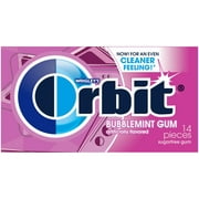Orbit Gum Bubblemint Sugar Free Chewing Gum, Single Pack - 14 Piece
