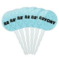 thumbnail image 1 of Bryony Cupcake Picks Toppers - Set of 6 - Blue Speckles, 1 of 1