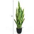 thumbnail image 2 of Gymax Artificial Snake Plant 35.5" Fake Sansevieria Indoor-Outdoor Decoration Yellow, 2 of 10