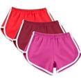 thumbnail image 2 of Lmnyox 3 Pack Women's Sport Shorts Summer Elastic Waist Athletic Short Pants Soft Running Shorts with Pocket, 2 of 7