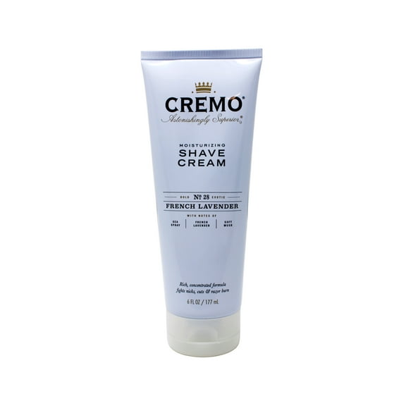 Cremo French Lavender Moisturizing Shave Cream, Lavender Bliss, 6 Fl Oz