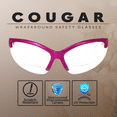 thumbnail image 2 of Global Vision Eyewear Cougar Bifocal Women's Safety Glasses Dark Pink Nylon Frame Clear Lenses, 2 of 7