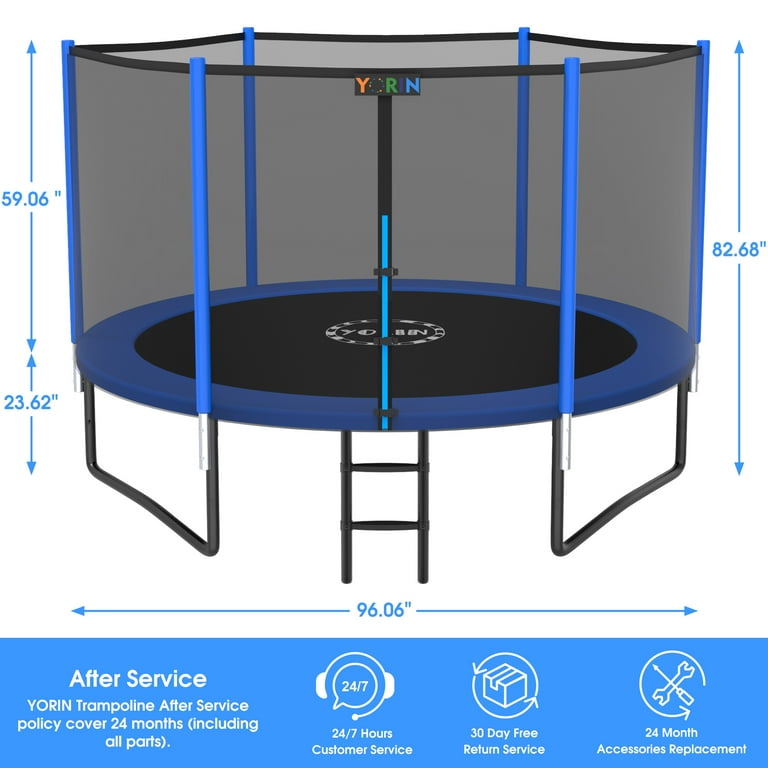 YORIN Trampoline for 2-3 Kids, 8FT 10FT Trampoline for