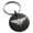 Black, variant on Stainless Steel Zeus Greek God of Sky Engraved Small Medallion Circle Charm Keychain Keyring