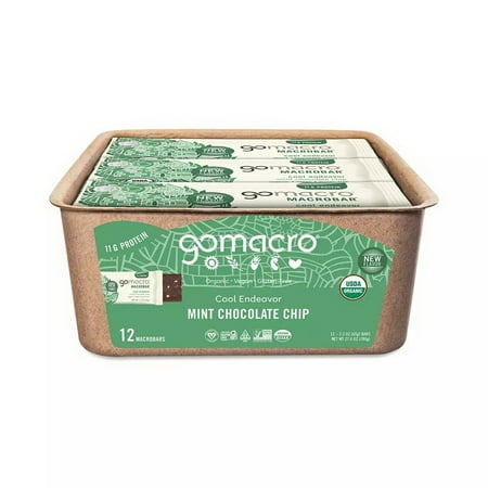 Go Macro Mint Chocolate Chip MacroBar 12 pack
